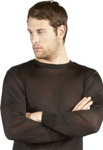 Mens Silk Long Sleeve Vest