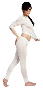 Ladies Silk Long Sleeve Vest